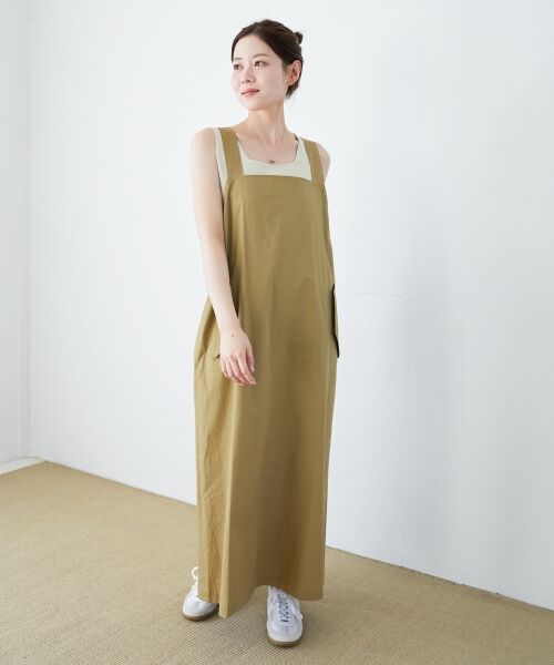 le. coeur blanc/ルクールブラン 《WEB限定アイテム》タイプライターサロペット ベージュ 38 le. coeur blanc/ルクールブラン 《WEB限定アイテム》タイプライターサロペット ベージュ 38
