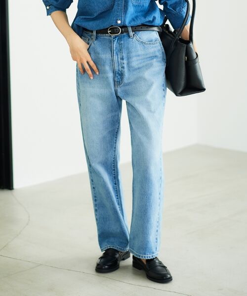 le. coeur blanc/ルクールブラン オーセンティックストレートデニム サックス 36 le. coeur blanc/ルクールブラン オーセンティックストレートデニム サックス 36