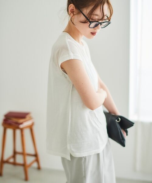 le.coeur blanc / ルクールブラン Tシャツ | シアーフレンチTEE | 詳細12