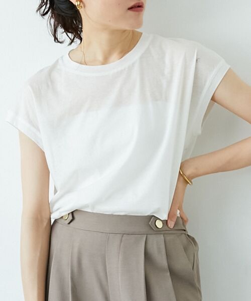 le.coeur blanc / ルクールブラン Tシャツ | シアーフレンチTEE | 詳細3