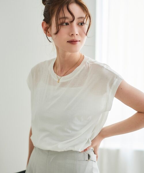 le.coeur blanc / ルクールブラン Tシャツ | シアーフレンチTEE | 詳細8