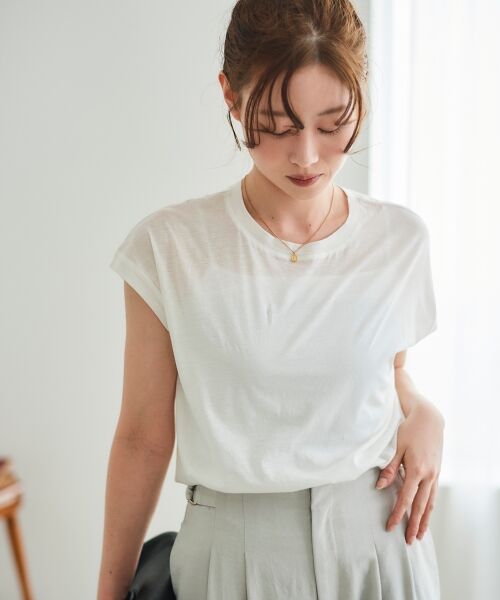 le.coeur blanc / ルクールブラン Tシャツ | シアーフレンチTEE | 詳細9