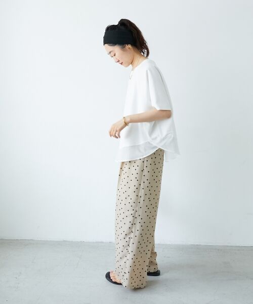 le.coeur blanc / ルクールブラン カットソー | 《手洗い可能》ラグラン布帛キリカエプルオーバー | 詳細12