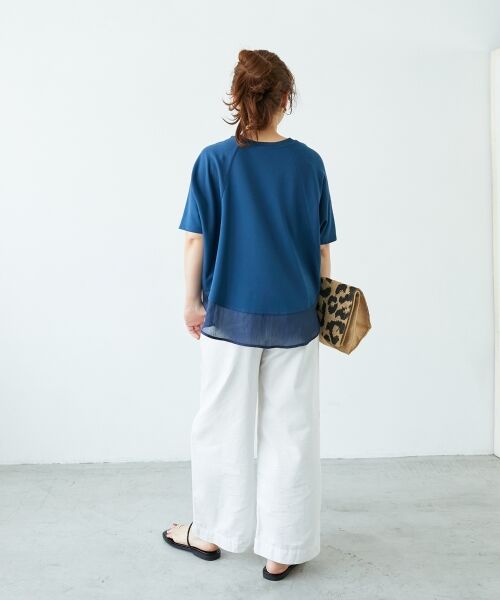 le.coeur blanc / ルクールブラン カットソー | 《手洗い可能》ラグラン布帛キリカエプルオーバー | 詳細22