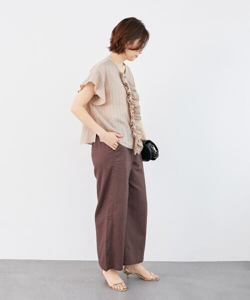 le.coeur blanc / ルクールブラン シャツ・ブラウス | ストライプフロントフリルブラウス | 詳細11