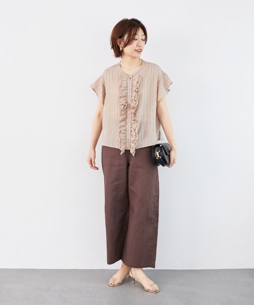 le.coeur blanc / ルクールブラン シャツ・ブラウス | ストライプフロントフリルブラウス | 詳細12