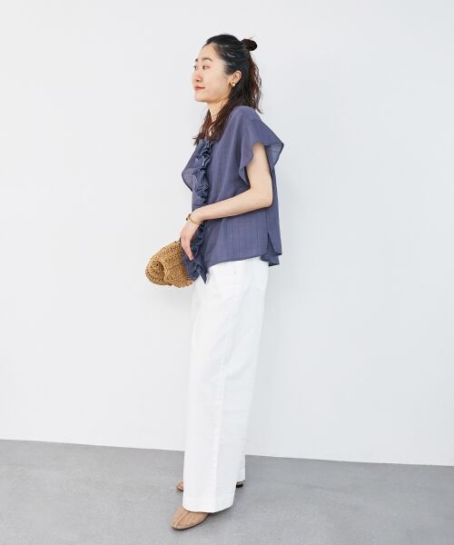 le.coeur blanc / ルクールブラン シャツ・ブラウス | ストライプフロントフリルブラウス | 詳細28