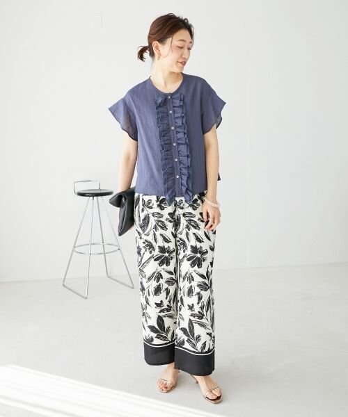 le.coeur blanc / ルクールブラン シャツ・ブラウス | ストライプフロントフリルブラウス | 詳細30