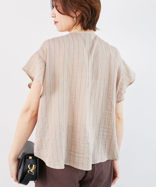 le.coeur blanc / ルクールブラン シャツ・ブラウス | ストライプフロントフリルブラウス | 詳細6