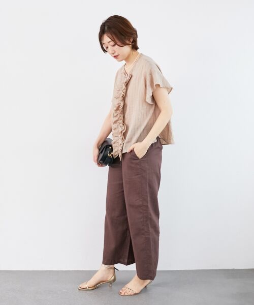 le.coeur blanc / ルクールブラン シャツ・ブラウス | ストライプフロントフリルブラウス | 詳細8