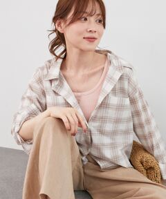 le.coeur blanc / ルクールブラン シャツ・ブラウス | 《手洗い可能》シアーチェック2wayシャツ