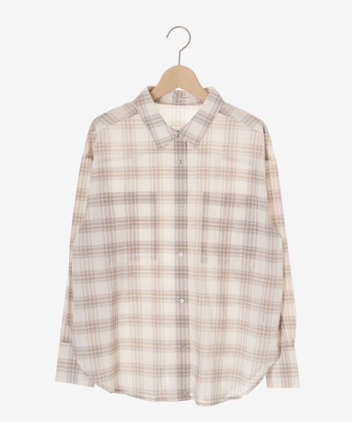 le.coeur blanc / ルクールブラン シャツ・ブラウス | 《手洗い可能》シアーチェック2wayシャツ | 詳細1