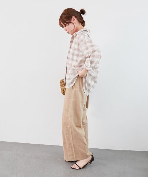 le.coeur blanc / ルクールブラン シャツ・ブラウス | 《手洗い可能》シアーチェック2wayシャツ | 詳細10