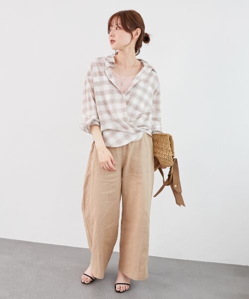 le.coeur blanc / ルクールブラン シャツ・ブラウス | 《手洗い可能》シアーチェック2wayシャツ | 詳細13