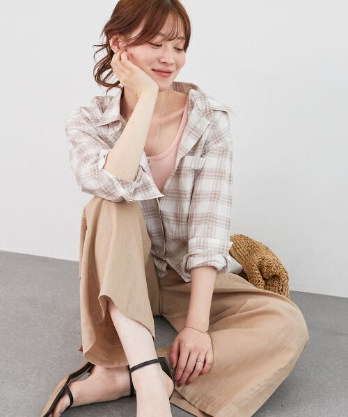 le.coeur blanc / ルクールブラン シャツ・ブラウス | 《手洗い可能》シアーチェック2wayシャツ | 詳細16