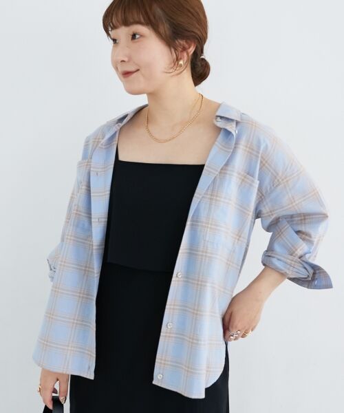 le.coeur blanc / ルクールブラン シャツ・ブラウス | 《手洗い可能》シアーチェック2wayシャツ | 詳細20