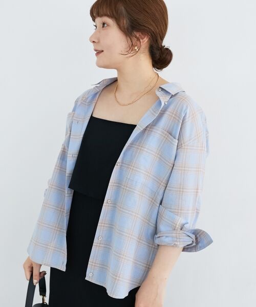 le.coeur blanc / ルクールブラン シャツ・ブラウス | 《手洗い可能》シアーチェック2wayシャツ | 詳細21