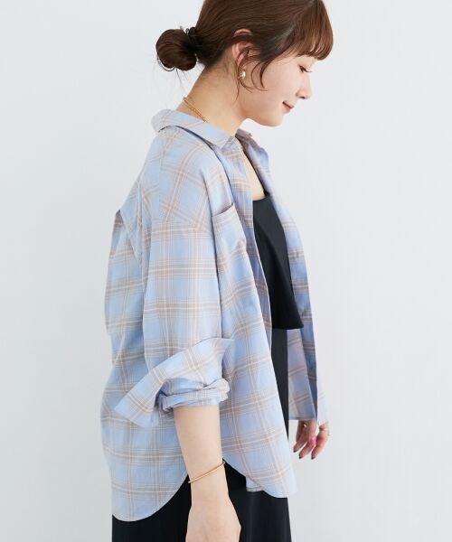 le.coeur blanc / ルクールブラン シャツ・ブラウス | 《手洗い可能》シアーチェック2wayシャツ | 詳細22