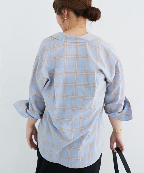 le.coeur blanc / ルクールブラン シャツ・ブラウス | 《手洗い可能》シアーチェック2wayシャツ | 詳細23