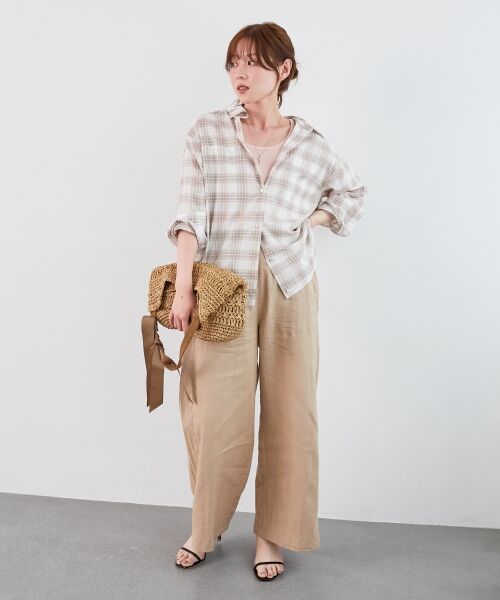 le.coeur blanc / ルクールブラン シャツ・ブラウス | 《手洗い可能》シアーチェック2wayシャツ | 詳細6