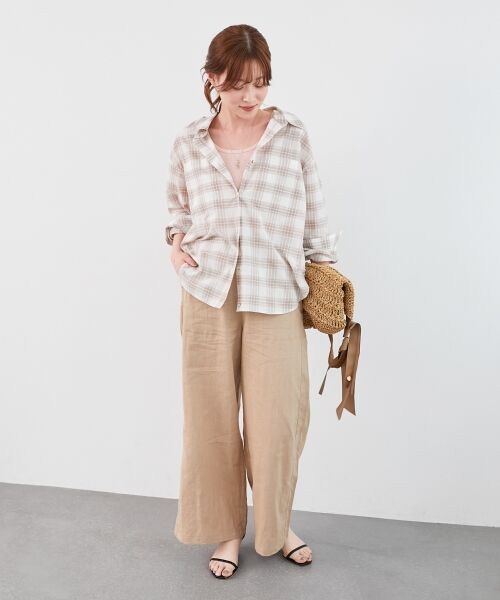 le.coeur blanc / ルクールブラン シャツ・ブラウス | 《手洗い可能》シアーチェック2wayシャツ | 詳細8