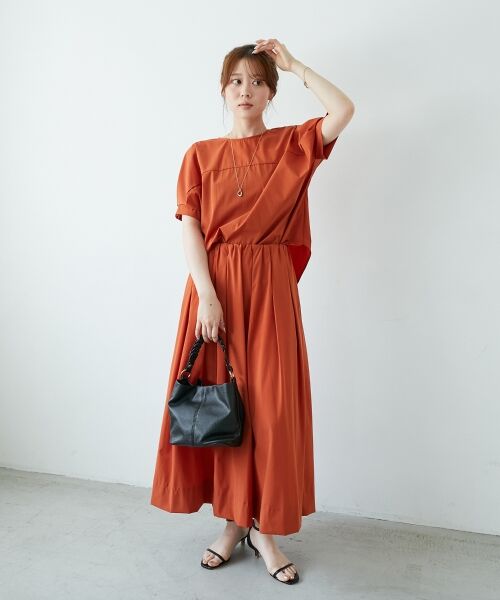 le.coeur blanc / ルクールブラン シャツ・ブラウス | 《接触冷感》ナイロンストレッチスリーブタックブラウス | 詳細14