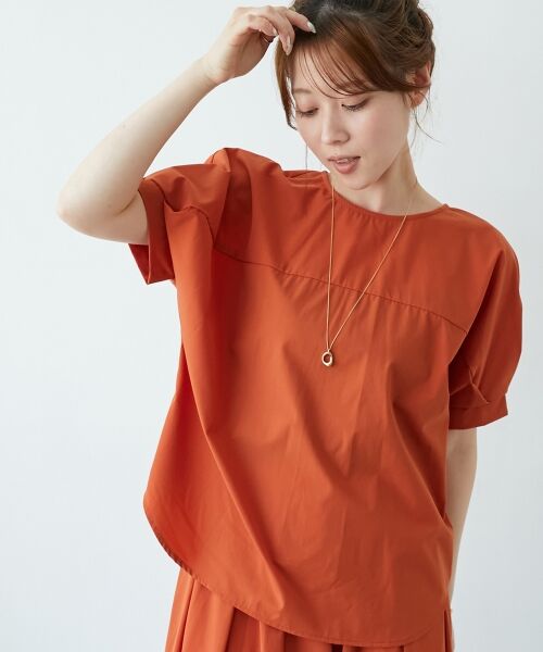 le.coeur blanc / ルクールブラン シャツ・ブラウス | 《接触冷感》ナイロンストレッチスリーブタックブラウス | 詳細15