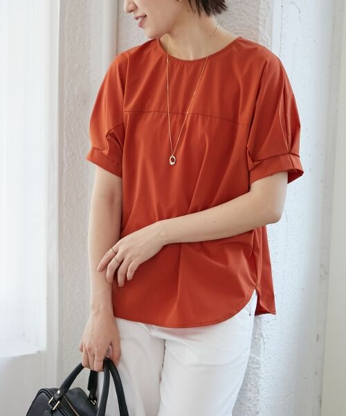 le.coeur blanc / ルクールブラン シャツ・ブラウス | 《接触冷感》ナイロンストレッチスリーブタックブラウス | 詳細18