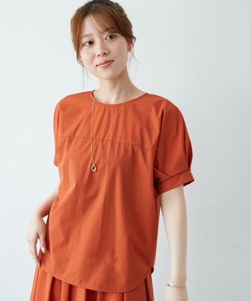 le.coeur blanc / ルクールブラン シャツ・ブラウス | 《接触冷感》ナイロンストレッチスリーブタックブラウス | 詳細2