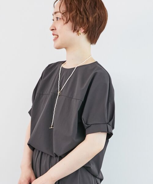 le.coeur blanc / ルクールブラン シャツ・ブラウス | 《接触冷感》ナイロンストレッチスリーブタックブラウス | 詳細24