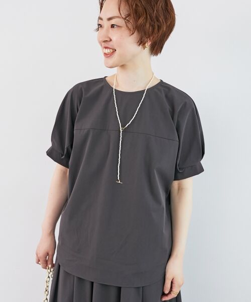 le.coeur blanc / ルクールブラン シャツ・ブラウス | 《接触冷感》ナイロンストレッチスリーブタックブラウス | 詳細26