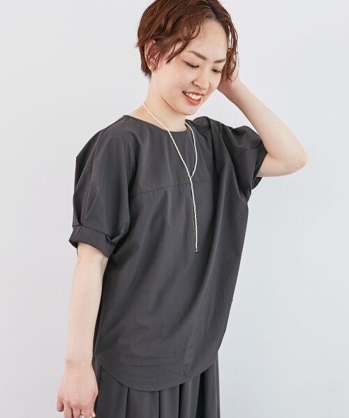 le.coeur blanc / ルクールブラン シャツ・ブラウス | 《接触冷感》ナイロンストレッチスリーブタックブラウス | 詳細27