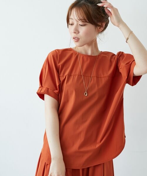 le.coeur blanc / ルクールブラン シャツ・ブラウス | 《接触冷感》ナイロンストレッチスリーブタックブラウス | 詳細3