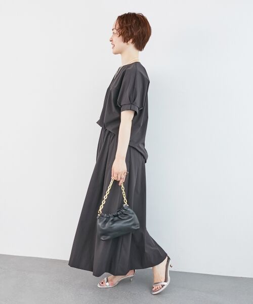 le.coeur blanc / ルクールブラン シャツ・ブラウス | 《接触冷感》ナイロンストレッチスリーブタックブラウス | 詳細30