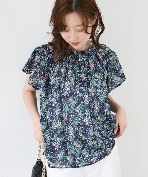 le.coeur blanc / ルクールブラン シャツ・ブラウス | フラワープリントフレアスリーブブラウス | 詳細11