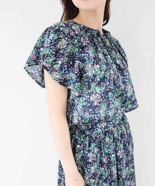 le.coeur blanc / ルクールブラン シャツ・ブラウス | フラワープリントフレアスリーブブラウス | 詳細15