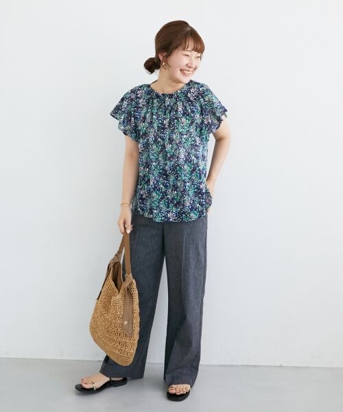 le.coeur blanc / ルクールブラン シャツ・ブラウス | フラワープリントフレアスリーブブラウス | 詳細18