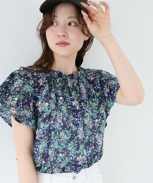 le.coeur blanc / ルクールブラン シャツ・ブラウス | フラワープリントフレアスリーブブラウス | 詳細2