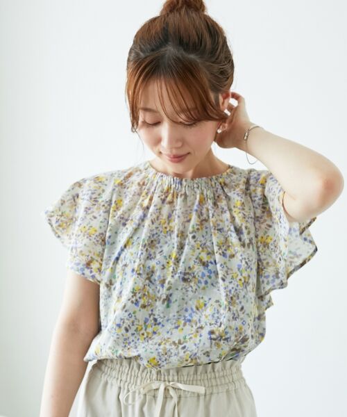 le.coeur blanc / ルクールブラン シャツ・ブラウス | フラワープリントフレアスリーブブラウス | 詳細21