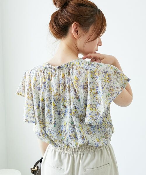 le.coeur blanc / ルクールブラン シャツ・ブラウス | フラワープリントフレアスリーブブラウス | 詳細23