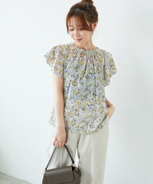 le.coeur blanc / ルクールブラン シャツ・ブラウス | フラワープリントフレアスリーブブラウス | 詳細26