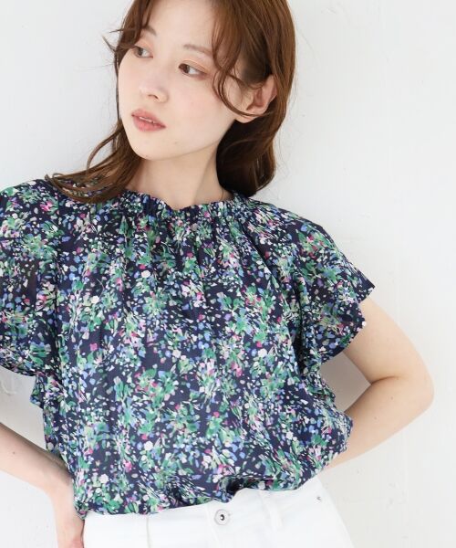 le.coeur blanc / ルクールブラン シャツ・ブラウス | フラワープリントフレアスリーブブラウス | 詳細3