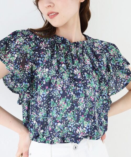 le.coeur blanc / ルクールブラン シャツ・ブラウス | フラワープリントフレアスリーブブラウス | 詳細4