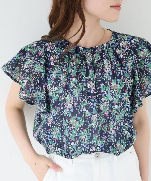 le.coeur blanc / ルクールブラン シャツ・ブラウス | フラワープリントフレアスリーブブラウス | 詳細5