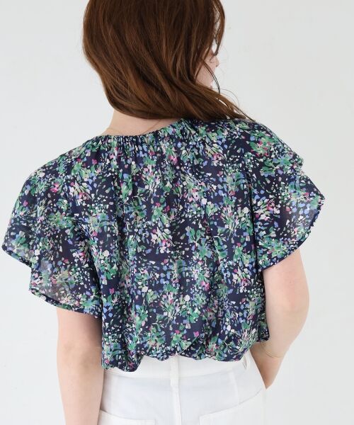 le.coeur blanc / ルクールブラン シャツ・ブラウス | フラワープリントフレアスリーブブラウス | 詳細6