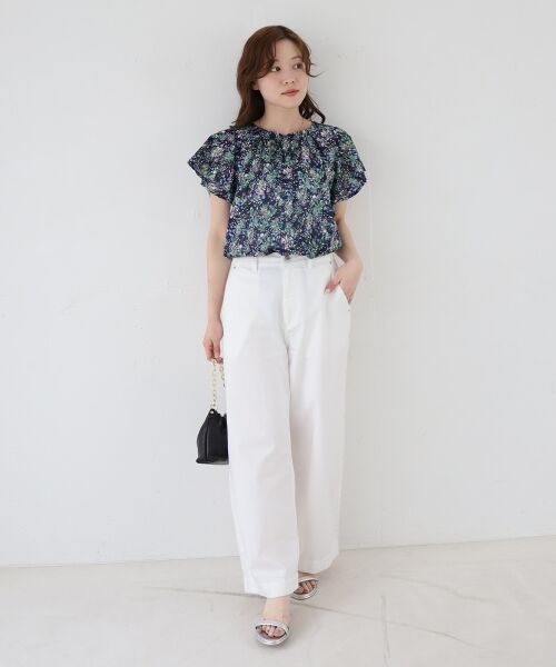 le.coeur blanc / ルクールブラン シャツ・ブラウス | フラワープリントフレアスリーブブラウス | 詳細7