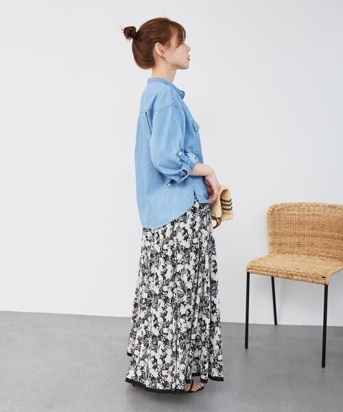 le.coeur blanc / ルクールブラン シャツ・ブラウス | 《軽い素材》スタンドネックパールボタンシャツ | 詳細25