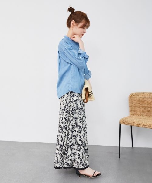 le.coeur blanc / ルクールブラン シャツ・ブラウス | 《軽い素材》スタンドネックパールボタンシャツ | 詳細26