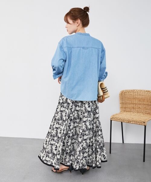 le.coeur blanc / ルクールブラン シャツ・ブラウス | 《軽い素材》スタンドネックパールボタンシャツ | 詳細27