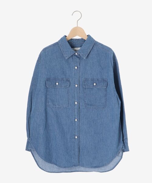 le.coeur blanc / ルクールブラン シャツ・ブラウス | 《軽いシャツ素材》パールボタンデニムシャツ | 詳細13